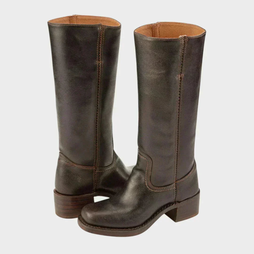Fleur™ | Retro Leather Boots