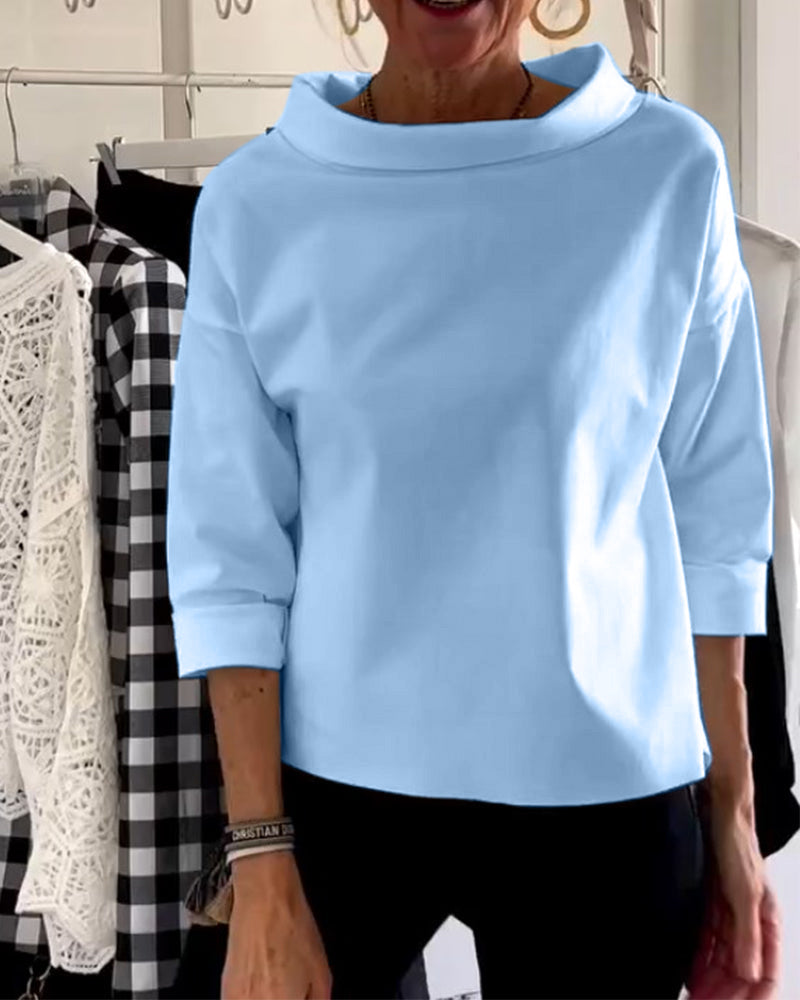 WIEBKE I COMFORTABLE 3/4-SLEEVE BLOUSE