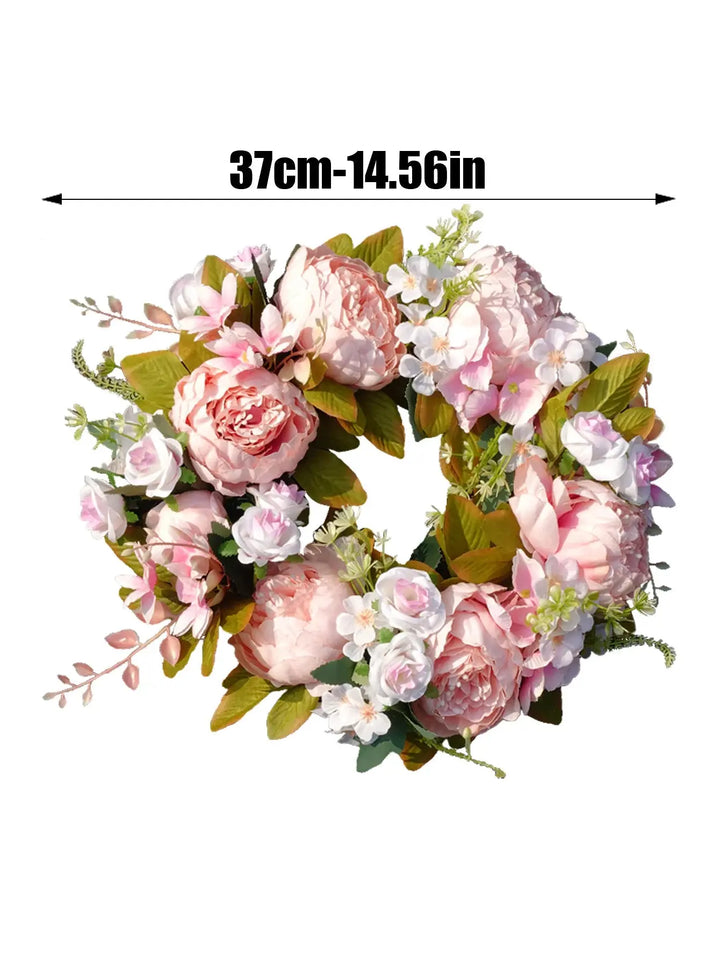 BowLift | Artificial Wreath - AutumnBloom - Outdoor & Peonies - Cozy Autumn Decoration