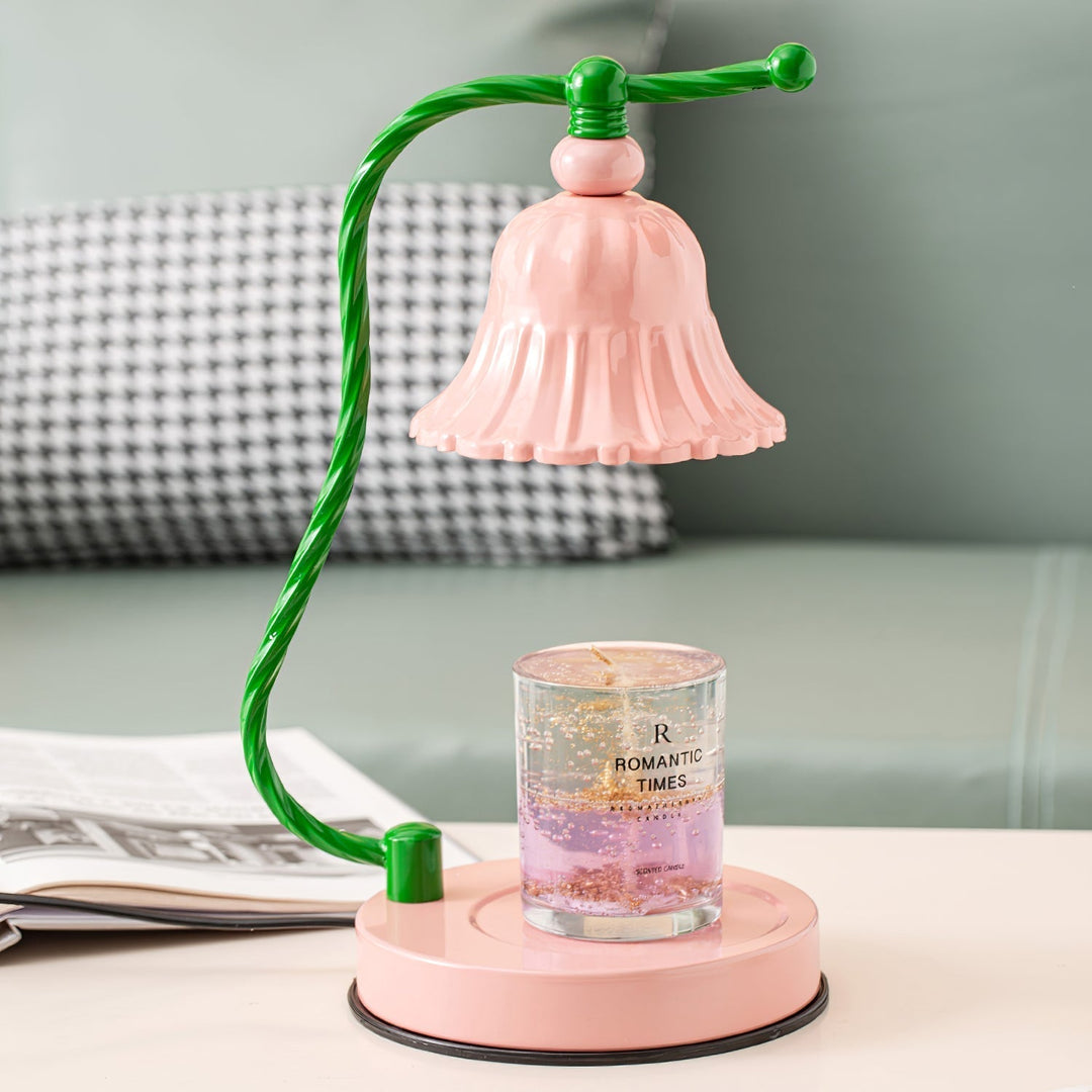 BowLift | BloomAura – Charming Pink Glass Table Lamp