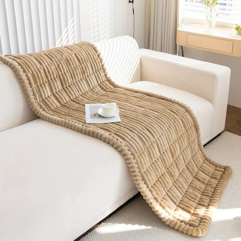 BowLift | Plush Pleated Edges Sofa Cover