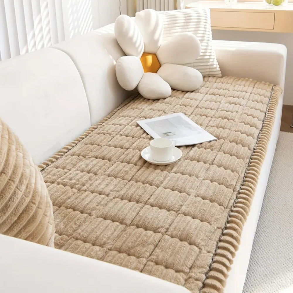 BowLift | Plush Pleated Edges Sofa Cover