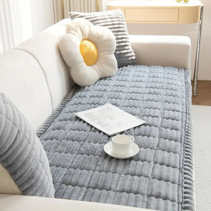 BowLift | Plush Pleated Edges Sofa Cover