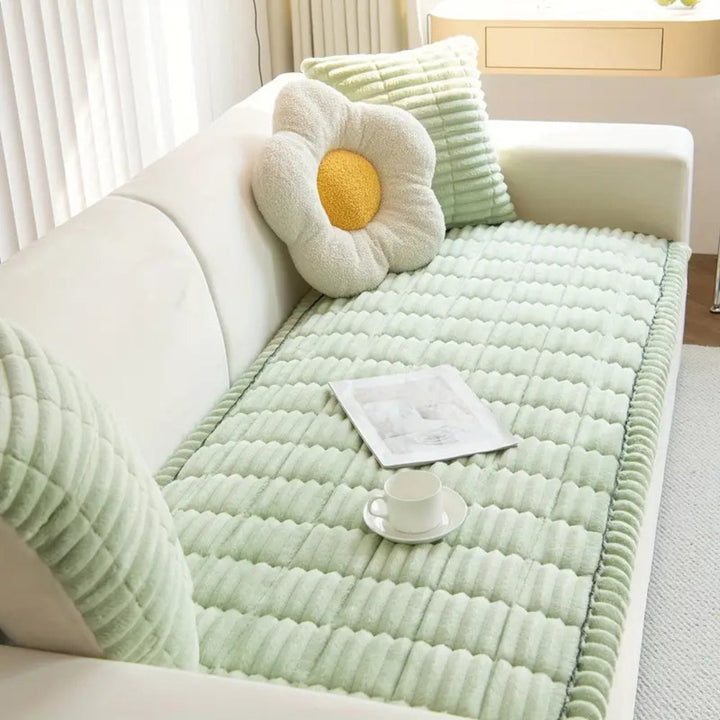 BowLift | Plush Pleated Edges Sofa Cover