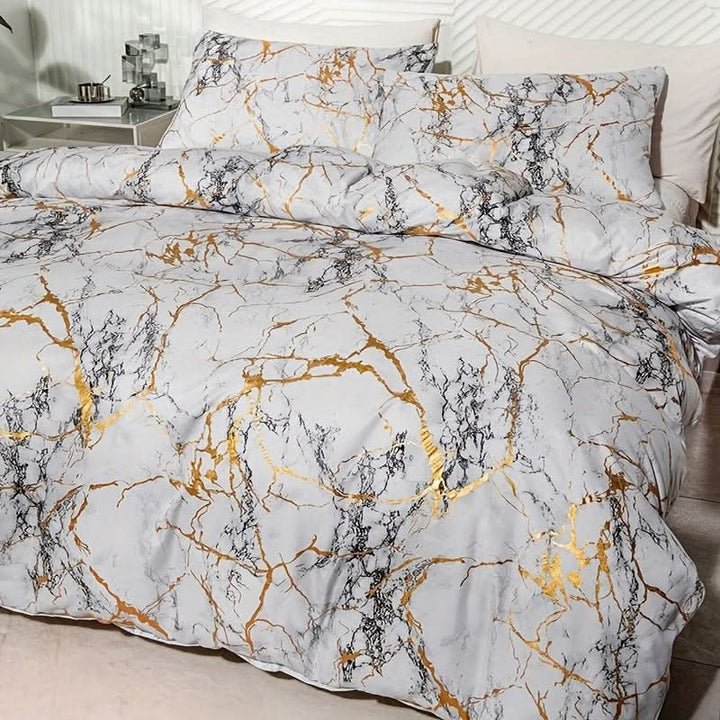 BowLift | Marble Design Duvet Cover Set for Modern Bedroom
