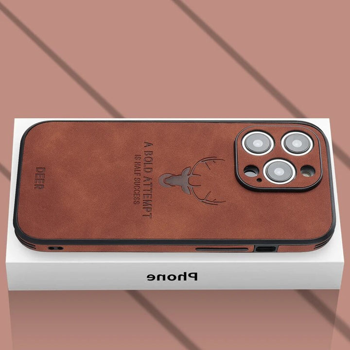 Azura | Deer - Luxury Leather iPhone Case with Stylish Design and Shockproof Protection