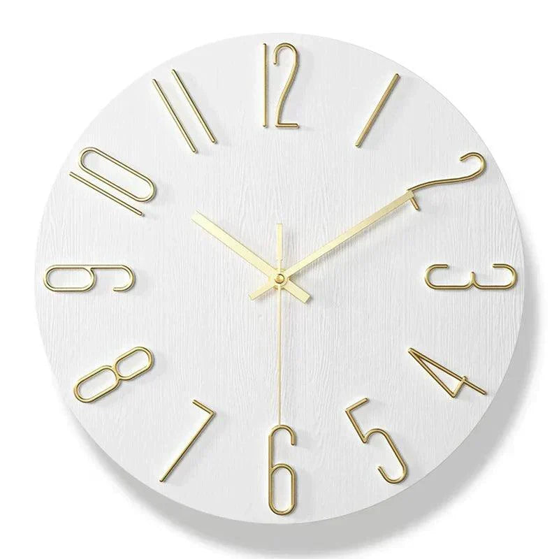BowLift | Frameless Wall Clock Made of Wood – Nordic Minimalist Silent Clock for Modern Home Decor