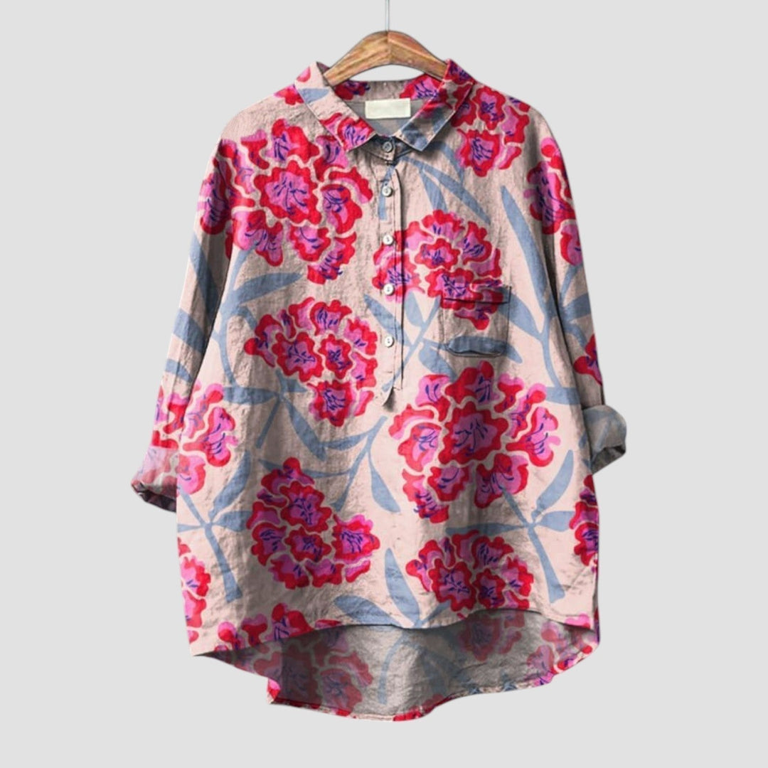 Solvyna™ | 2025 – Bold Bloom Blouse