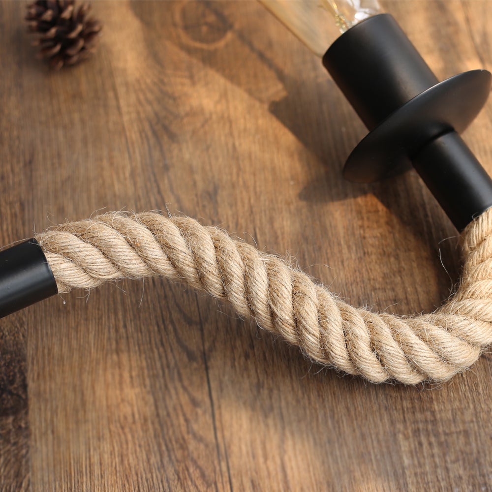 BowLift | Retro Hemp Rope Industrial Loft Wall Lamp