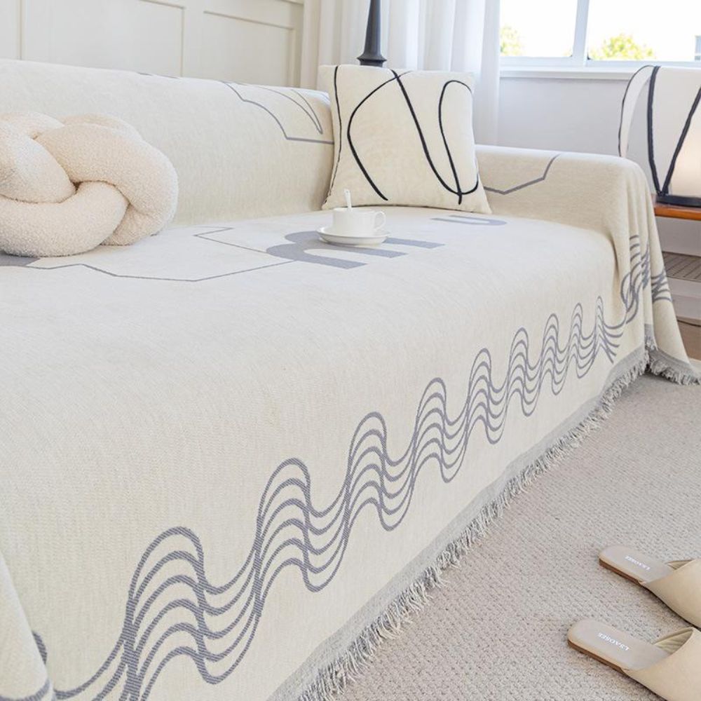 BowLift | Ripple Curve Line Flow Sofa Cover