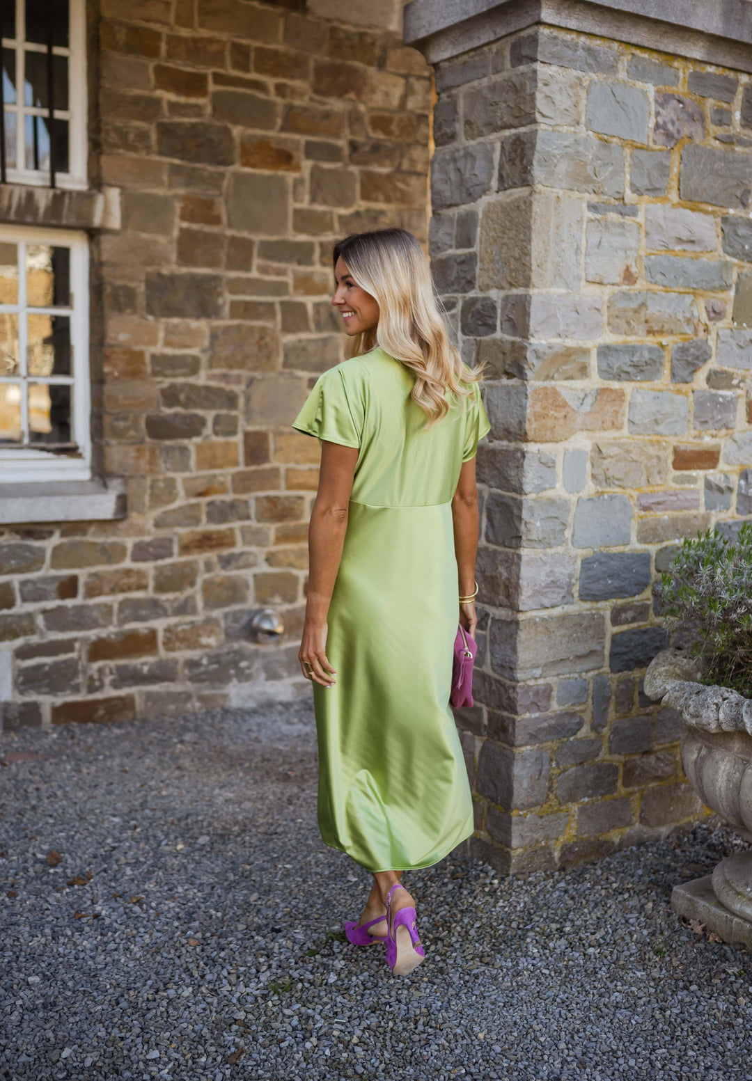 Eleonore™ | The Satin Dress with V-Neck