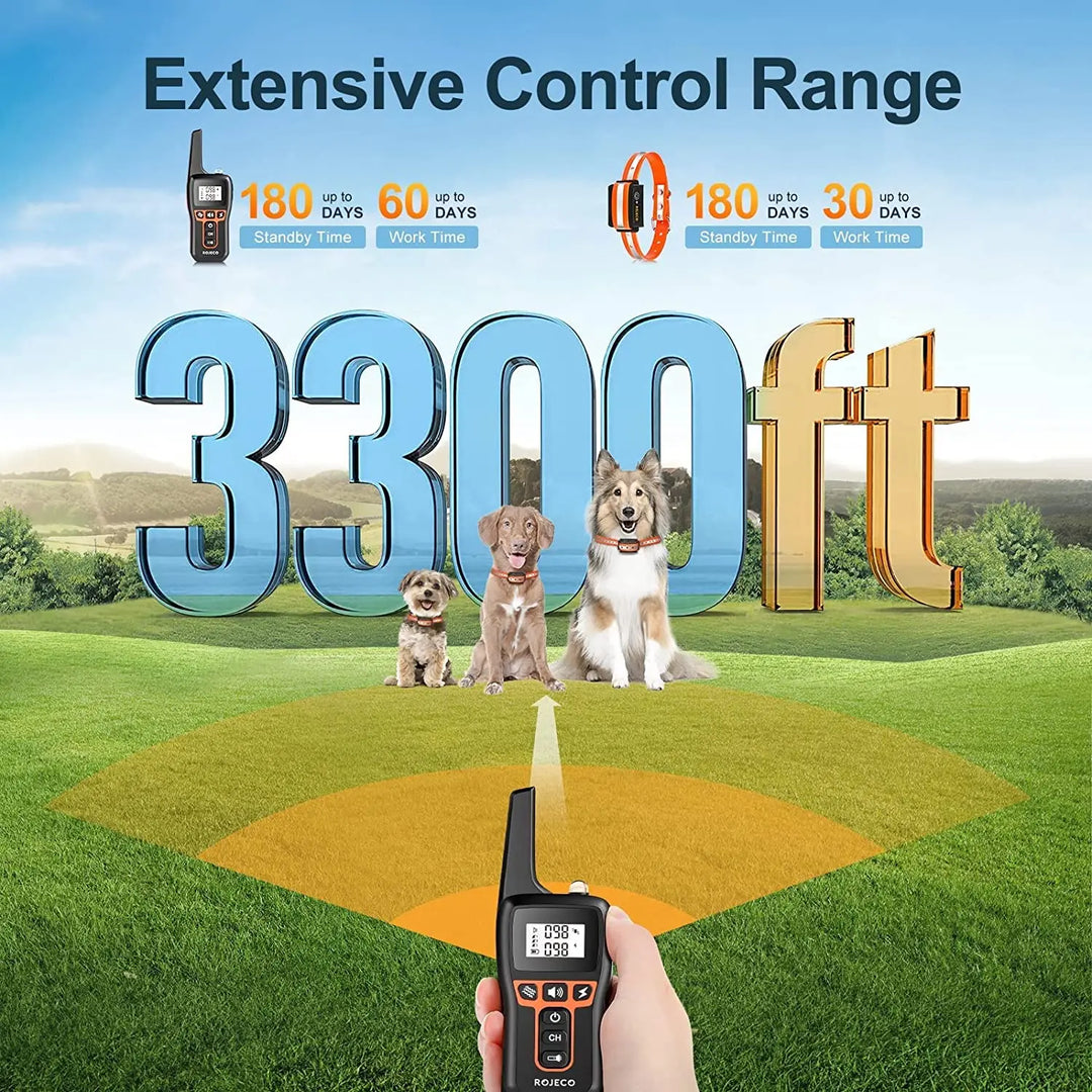 Azura | Remote-Controlled Dog Training Collar | Rechargeable, Waterproof & 1000m Range for Effective Dog Training