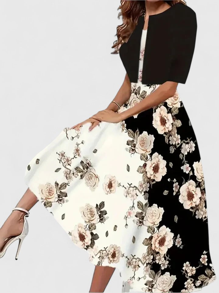 AURORA – BLOSSOM ELEGANCE MIDI DRESS