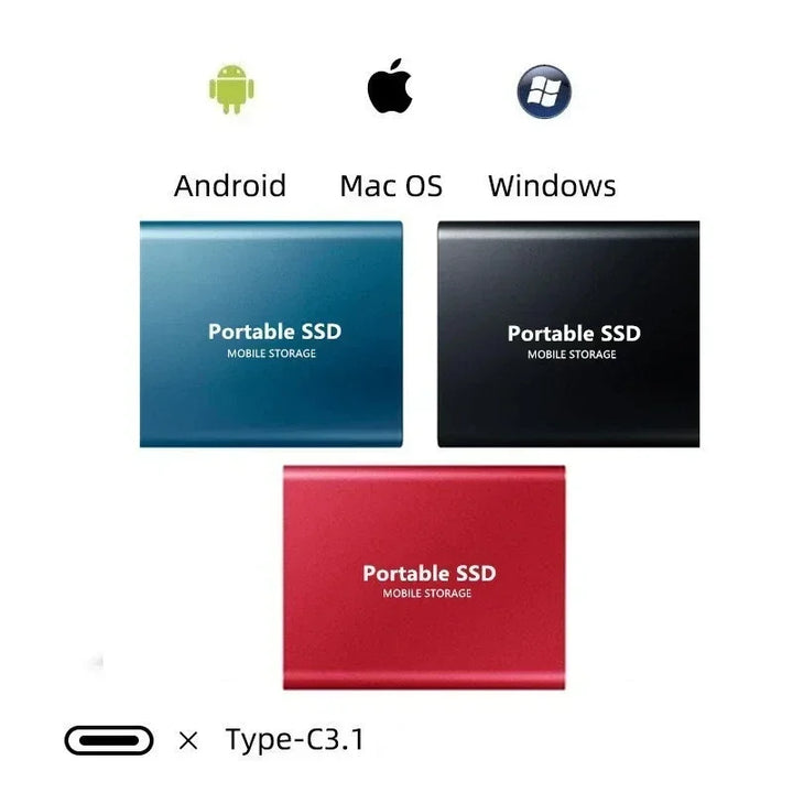 Azura | Portable SSD 128GB Hard Drive External Storage Compact Fast Best Quality