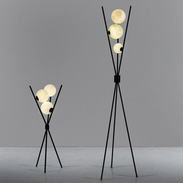 BowLift | LunaGlow 3D Moon Floor Lamp modern design with tripod LED!