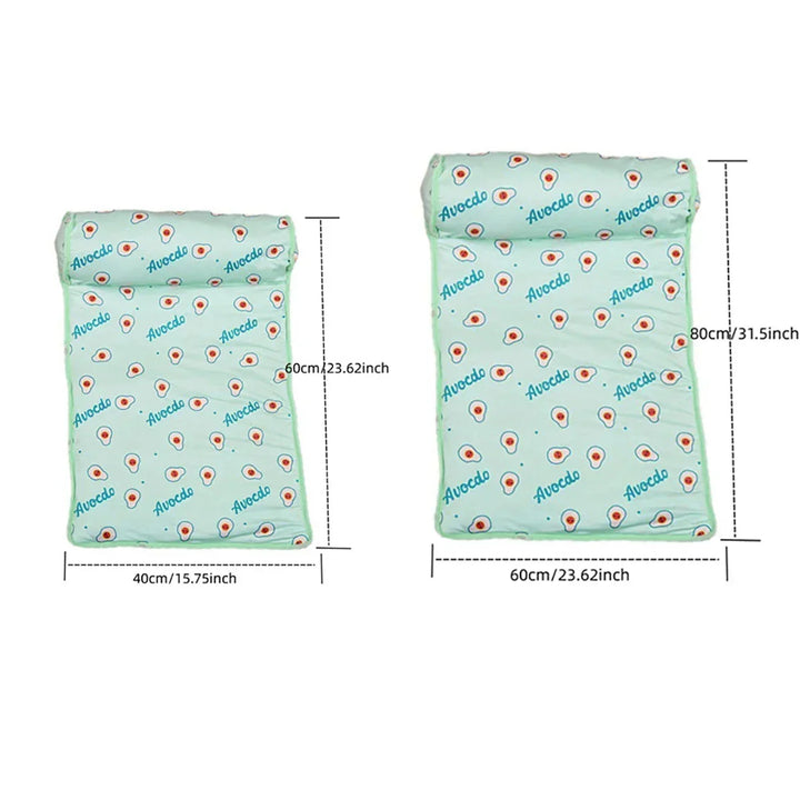 Azura | Cooling Mat FrostTail for Dogs & Cats | With Headrest | Breathable & Washable | Non-slip & Comfortable