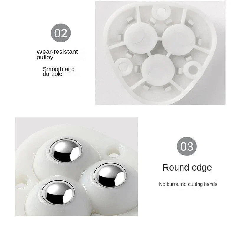 Azura | Self-Adhesive Full Rotating Furniture Mover Wheel Rollers