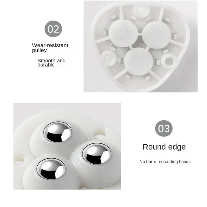 Azura | Self-Adhesive Full Rotating Furniture Mover Wheel Rollers
