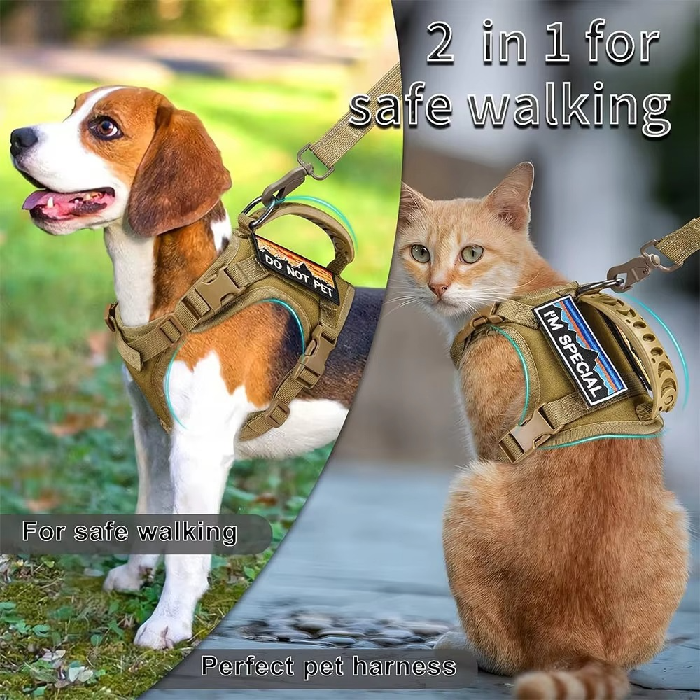 Azura | Adjustable Tactical Pet Harness with Control Handle for Cats and Large Dogs