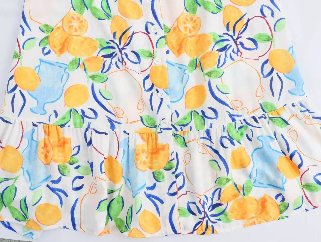 Marseille Lemon Midi Dress