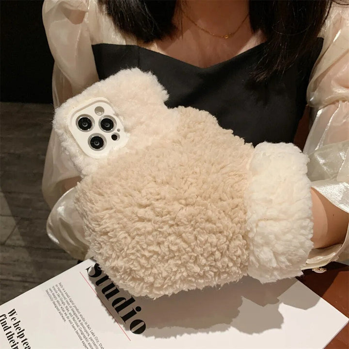 Azura | Fluffy Fur iPhone Case Glove