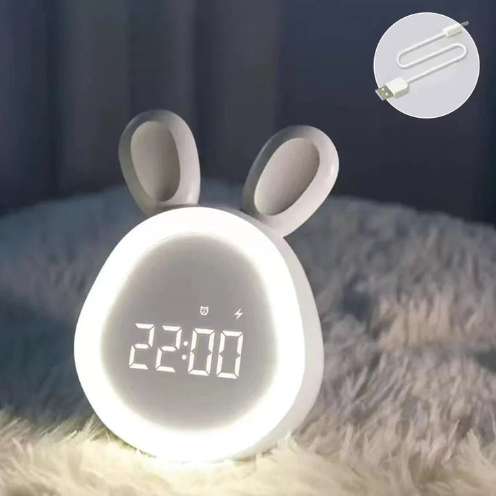 BowLift | WakkerKonijn – Kids alarm clock with LED night light and playful rabbit design