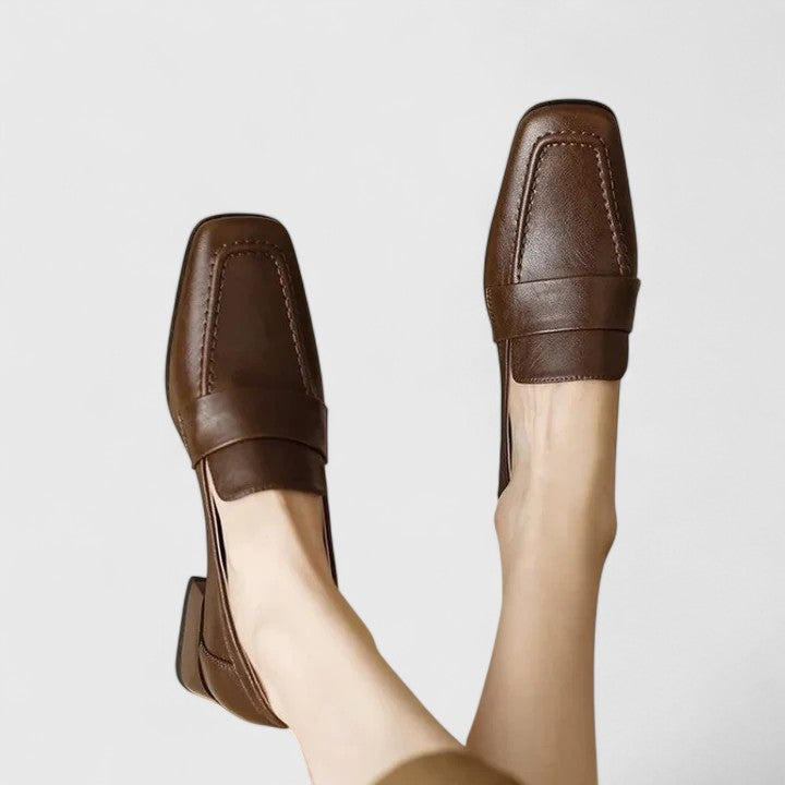 TATUM – MODERN CLASSIC BLOCK HEEL LOAFERS