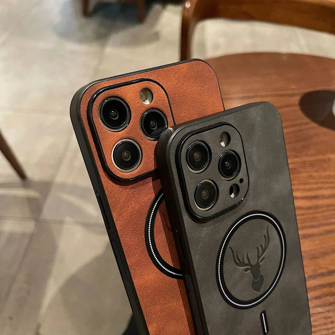 Azura | Deer Leather iPhone Case MagSafe Wireless Charging