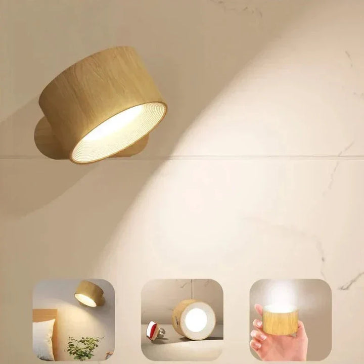 BowLift | Spotlight Wireless Wall Lamp - 360° Rotation, Dimmable, Rechargeable Wall Light