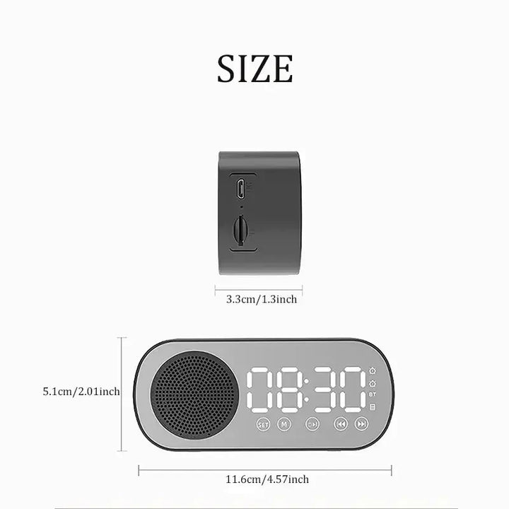 BowLift | Digital Alarm Clock with Bluetooth Speaker & FM Radio