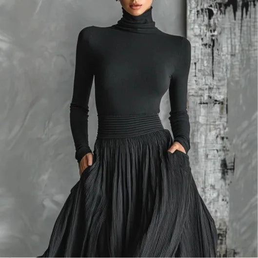 Aline - High Waist Maxi Skirt Plus Shirt