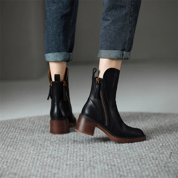 Meadow | Leather Ankle Boots