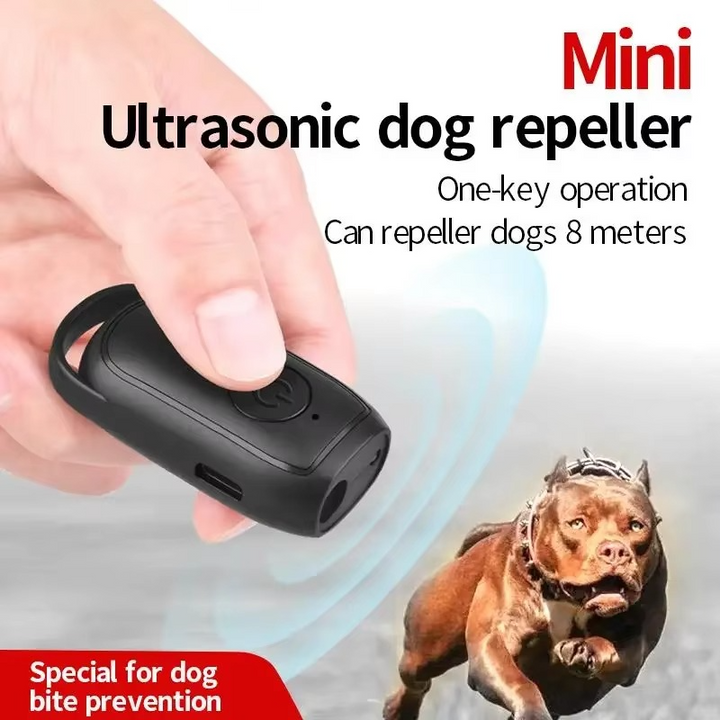 Azura | Ultrasonic Mini Dog Repeller and Anti-Barking Training Device with LED Light