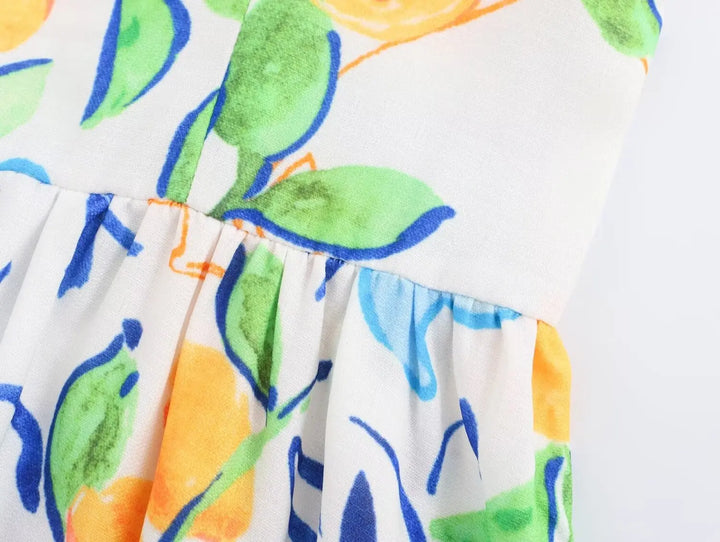 Marseille Lemon Midi Dress