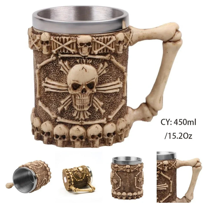 BowLift | Medieval Dragon Resin Stainless Steel Mug as Coffee Mug or Tea Mug