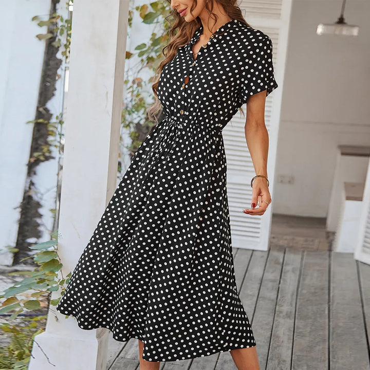 Dotarie™ Polka Midi Shirt Dress