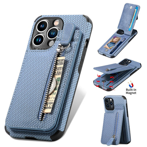 Azura | Zip Zip Elegance Wallet iPhone Case