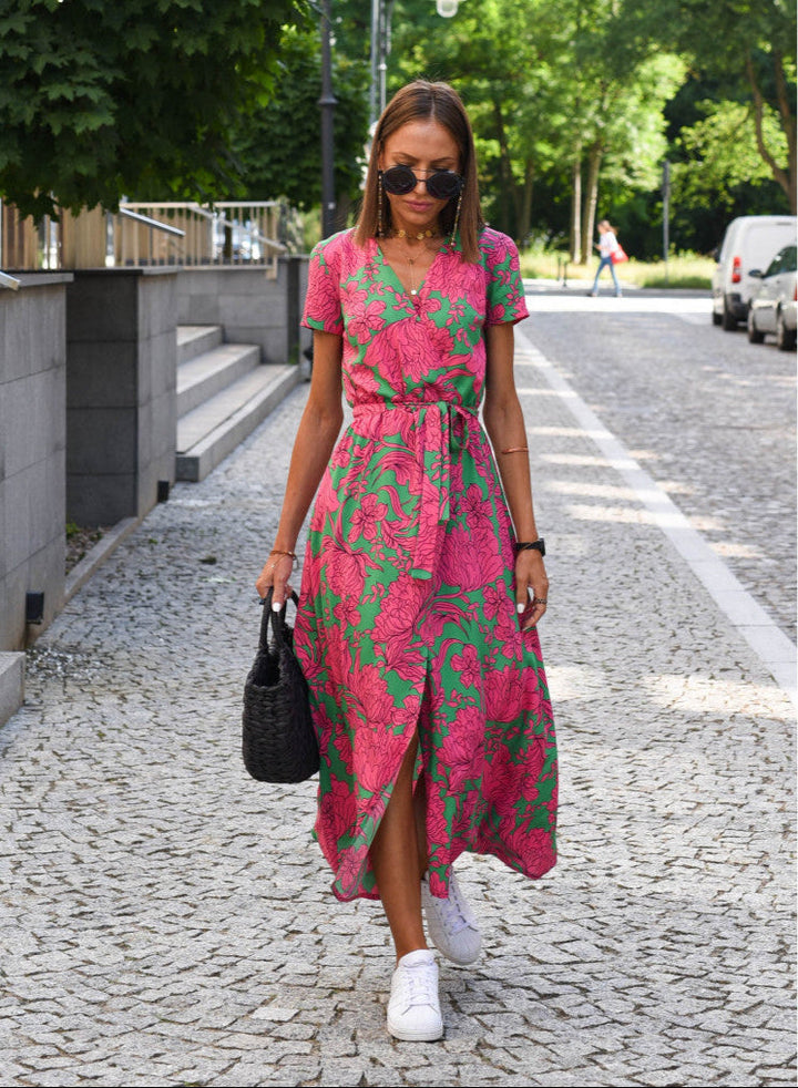 Aureza | Soft Bloom Wrap Dress