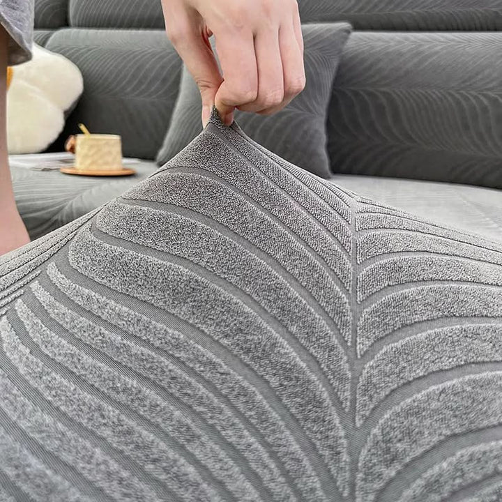 BowLift | PlushSecure - Elegant Jacquard Sofa Cover for Non-Slip Comfort