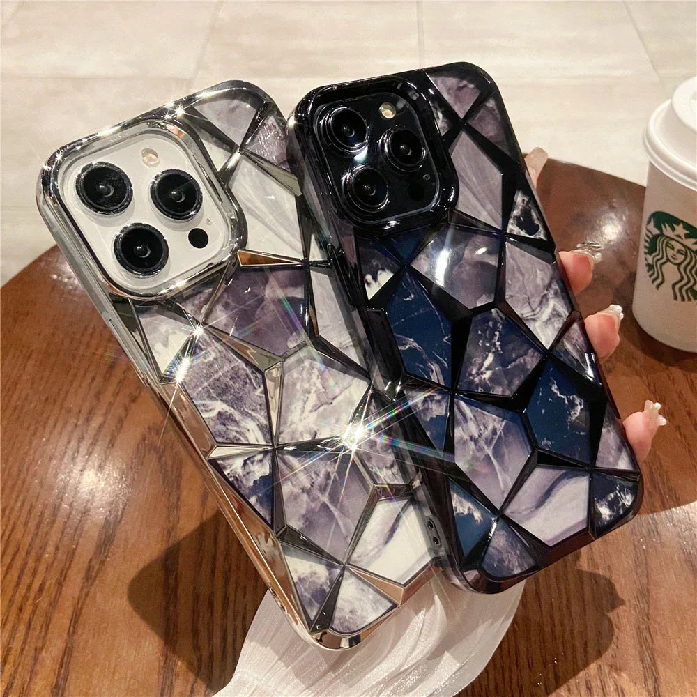 Azura | Geometric Colorful Marble iPhone Case