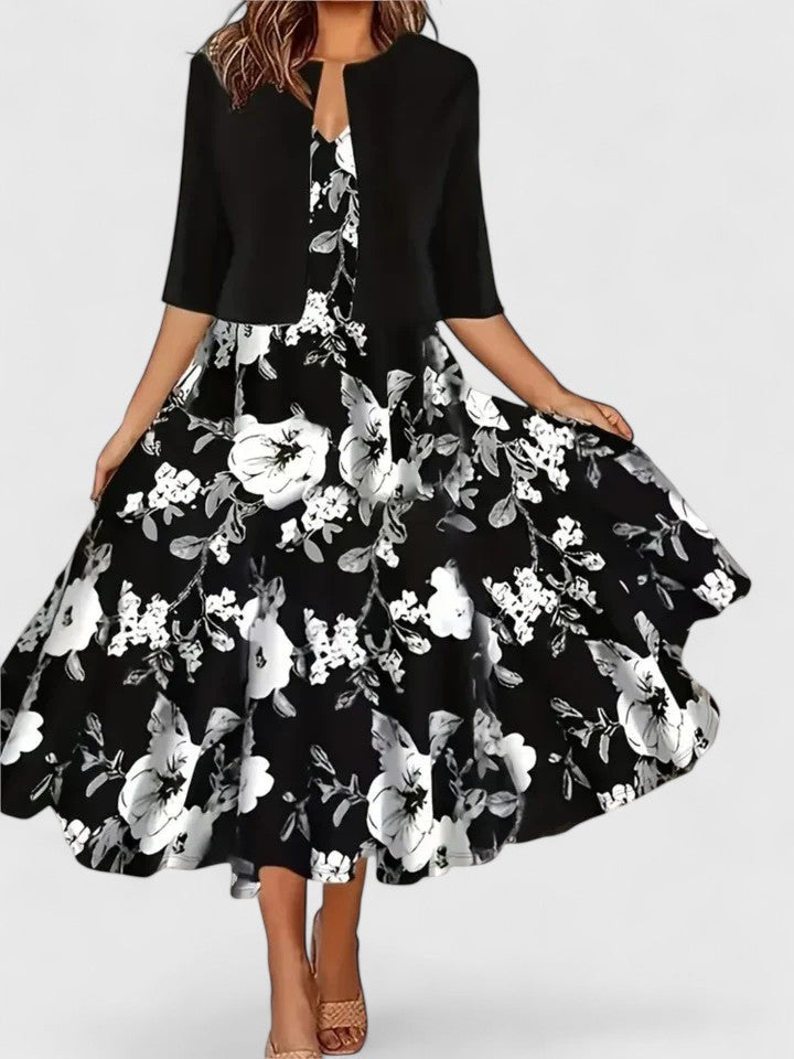 AURORA – BLOSSOM ELEGANCE MIDI DRESS