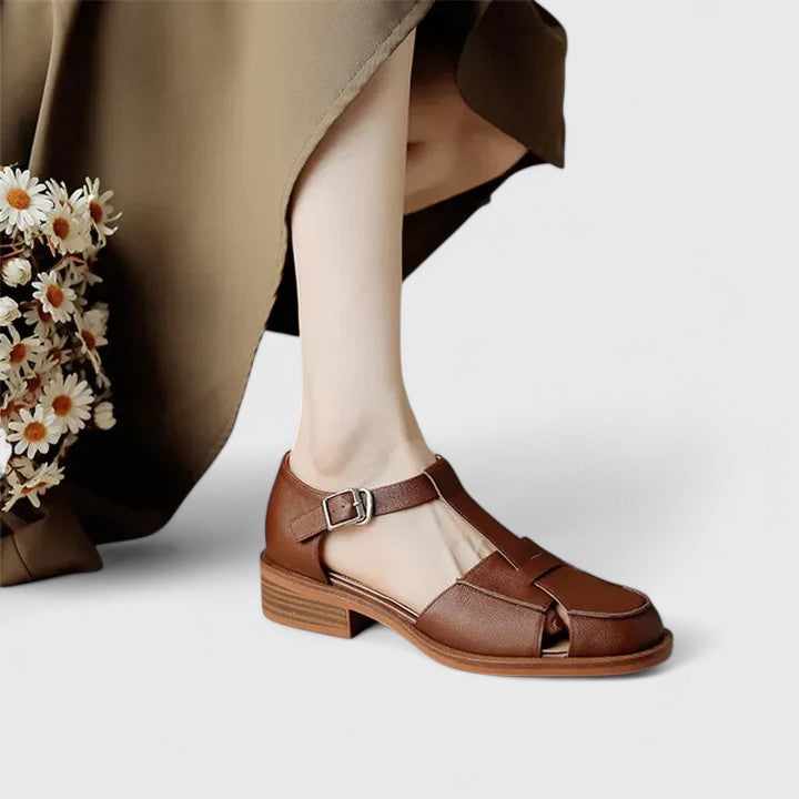 MARA – VINTAGE EDGE T-STRAP SANDALS