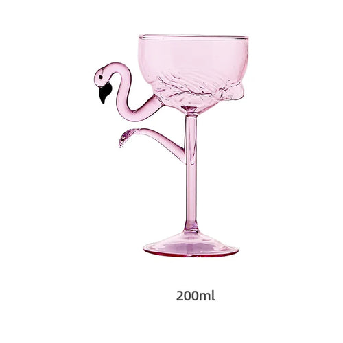 Azura | Pink Flamingo Cocktail Clear Party Glasses