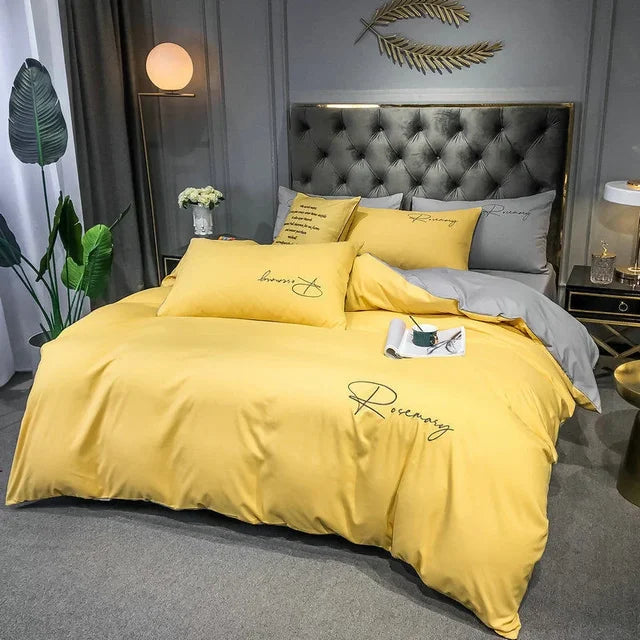 BowLift | EmbroiLux Bedding - Elegant luxury duvet cover with embroidery design