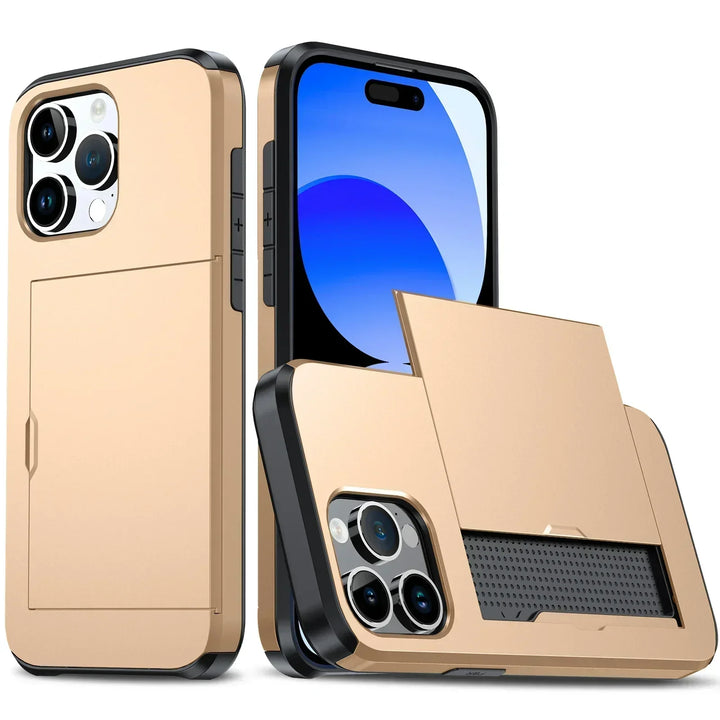 Azura | LuxShield iPhone Case with Card Holder | Slim Design | Card Storage | Protection & Style