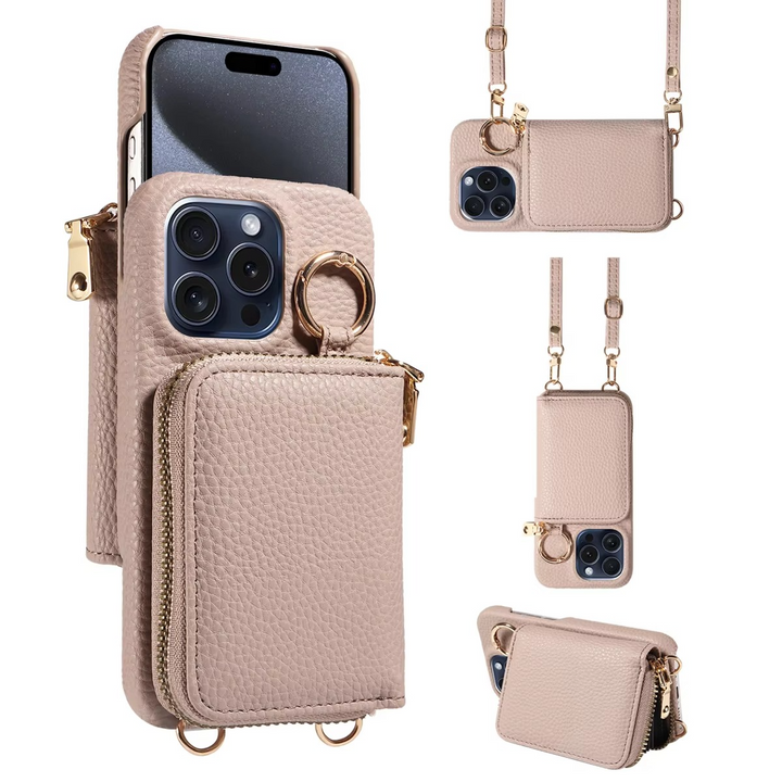 Azura | Premium Leather Multi-Function iPhone Case with Anti-Degaussing Protection