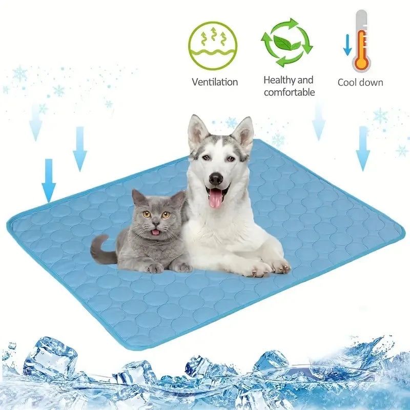Extra Large Dog Cooling Mat | Summer Pet Bed for Small & Big Dogs | Durable Blanket for Cats & Sofa Protection - Ice Pad Blanket | Azura