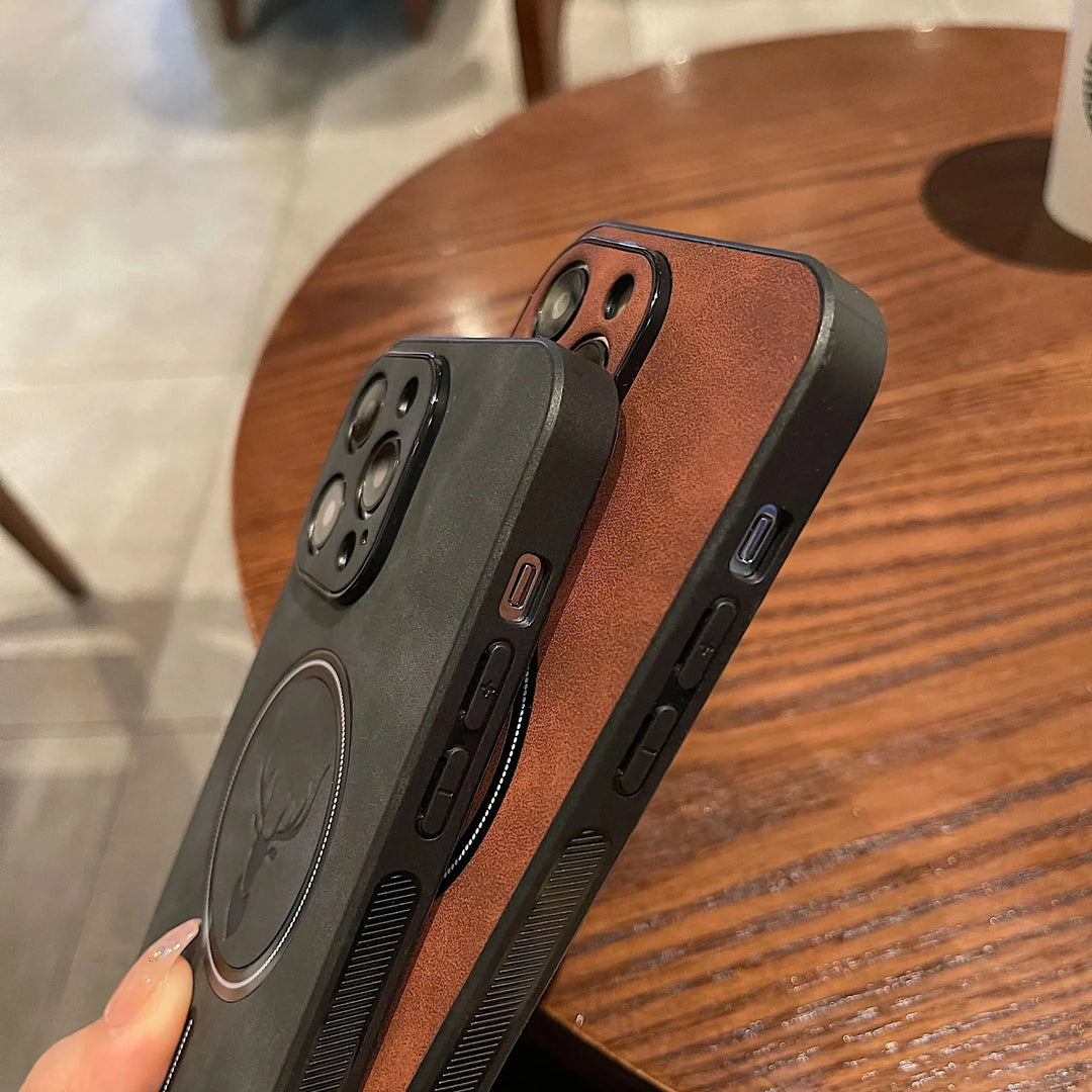 Azura | Deer Leather iPhone Case MagSafe Wireless Charging