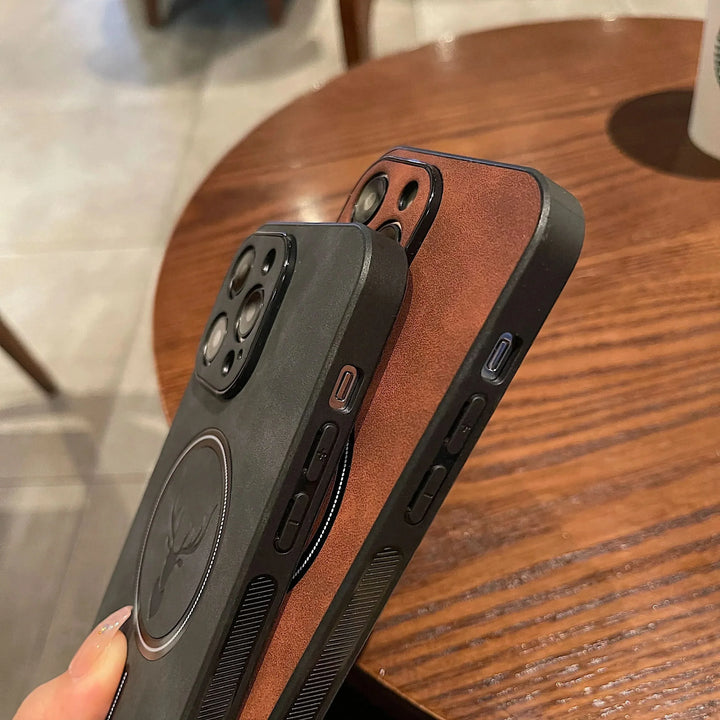 Azura | Deer Leather iPhone Case MagSafe Wireless Charging