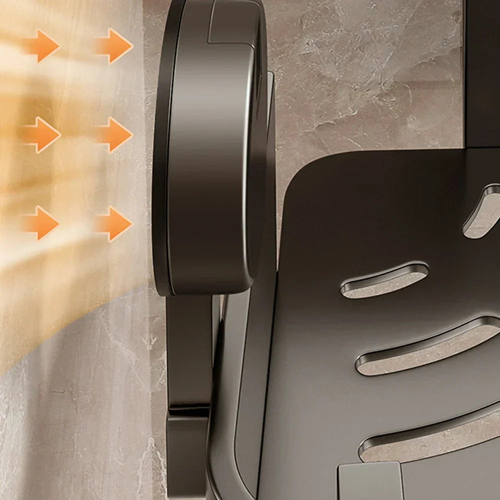 Azura | No-Drill Suction Powered Corner Bathroom Organizer